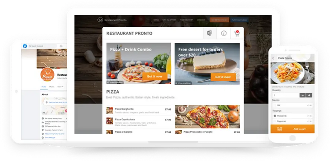 Online food ordering for restaurants