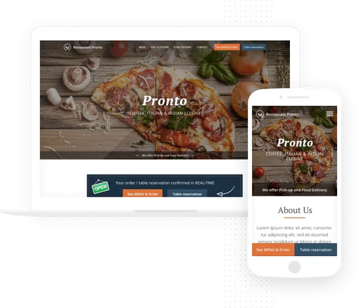 Restaurant website builder